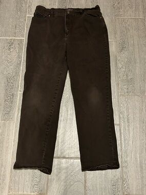 Gloria Vanderbilt Brown Amanda jeans -size 16 P